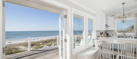 Living Space Opens to Beach Deck