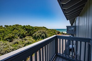 Ocean and Coastal Flora view from your Sea Captains deck off the Master Bedroom