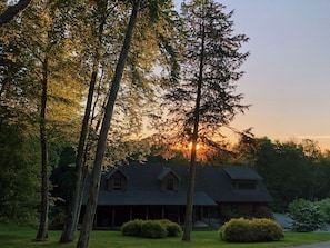 A beautiful sunrise at the peaceful cabin