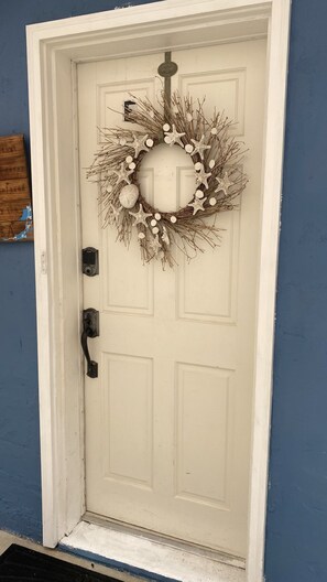 Front door of the cottage 