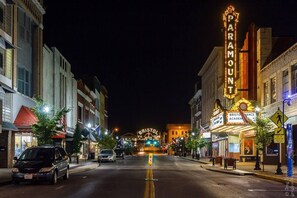 This is a nighttime view of State Street. Our loft is located in the Heart of Downtown Bristol - come live the Urban Lifestyle! 