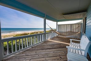 You pick - Queen size Hammock or Sliding-Rocker Bench with view to the West