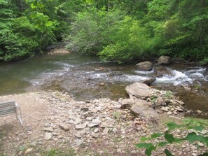 put you feet in or go swimming