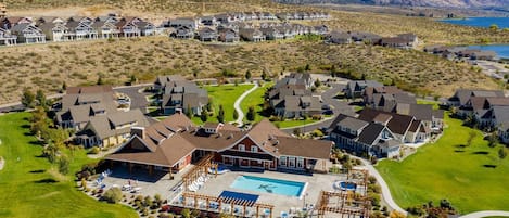 Birds eye view of the Cottages