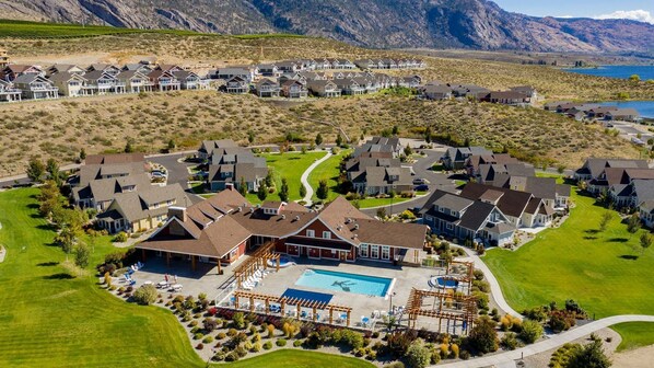 Birds eye view of the Cottages