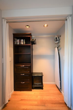 Keep your clothes neat, fresh, and pressed. Enjoy a book from the library