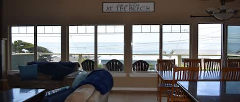 great ocean view from kitchen, dining, and living rooms upstairs