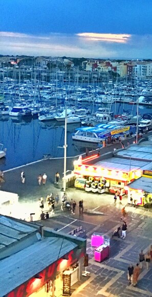 View of the port from living room.