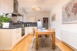 Comfortable Dining area, fits six.
