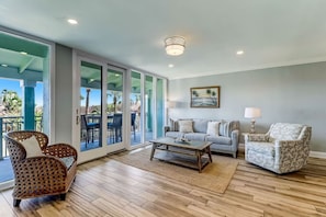 Family room with high quality furniture.
