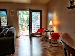 Lounge Space and door to back yard