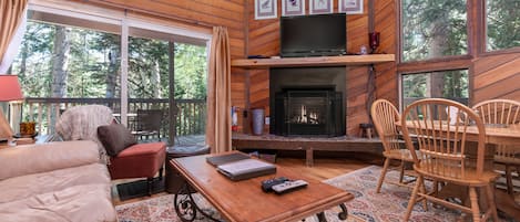 Living Room with Gas Fire Place