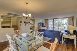 Dining room - Dining area features a dining room table with seating for six  family members and friends to enjoy home cooked meals.