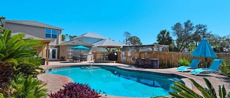 Full view of the private swimming pool.