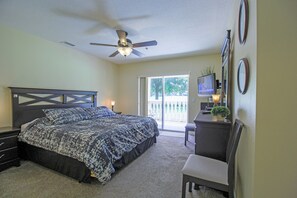 Furniture, Indoors, Room, Bedroom, Ceiling Fan