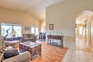 The high ceilings give this room a very open feeling.