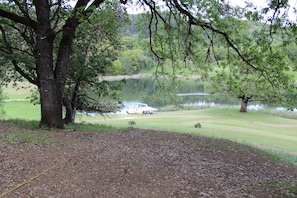 Looking down to the dock.