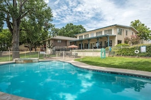 This pool is shared with the property next door, but rest assured you won't be disappointed!