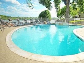 The pool with a hot tub is shared with the home next door Azure Relaxin 1
