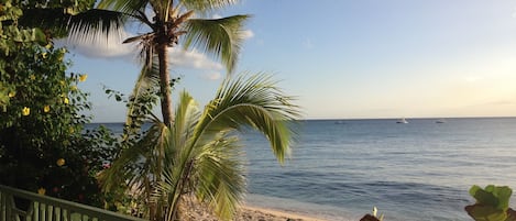 Beach directly in front villa