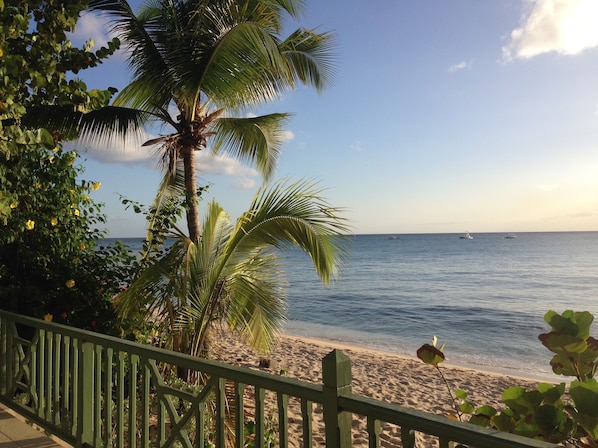 Beach directly in front villa