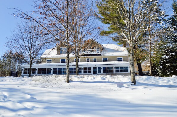 View of Oakview from ice on  Little Hawk Lake.