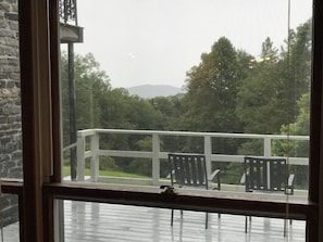 Deck with view of mountain!