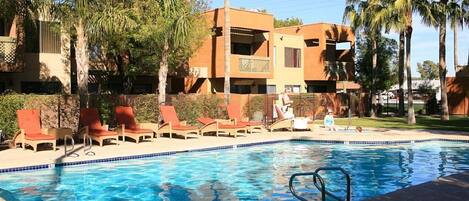 one of 2 heated pools and hot tub