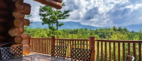 Amazing private views of the Smoky Mountains from the two huge decks