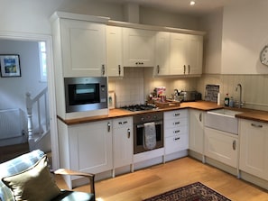 The well appointed kitchen 