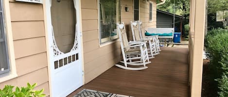 Relax on the Covered Rocking Chair Front Porch!