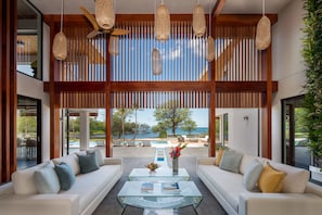 Covered outdoor living room