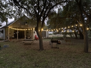 Enjoy the cool evenings under the oak trees.