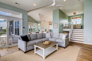 Top-Level Living Room with Deck Access