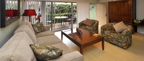 Condo 2 Living Room ~ Kihei Kai Maui Vacation Rental