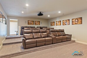 Comfortable recliner seating in the theater - Comfortable recliner seating in the theater