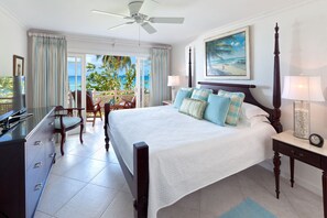 Bedroom with seaviews