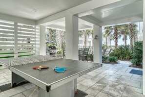 Ping Pong Table, Gas Grill and Sitting Area