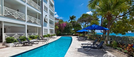 Welcome to Waterside 402! A beachfront condo with a pool and direct access to the beach