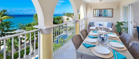 Sapphire Beach 307 - private patio with al fresco dining and lounging space