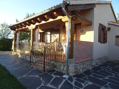 Balcony of Nut II: 600 m2 private garden, wifi, barbecue, fireplace, pets.
