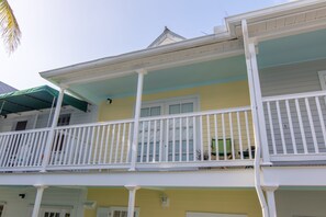 Balcony off each upstairs bedroom with seating