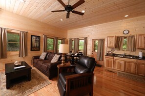 Living Room with Electric Fireplace