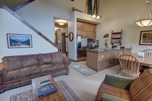 Living room and kitchen