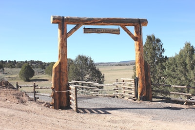 Ponderosa entrance to the Ranch's driveway