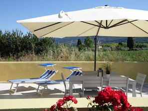 terrace in the holiday home Tinia in Bolsena