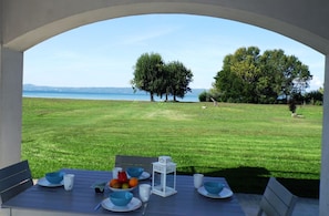 patio with view of Lake Bolsena