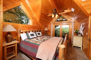 Master Bedroom with King Bed and Private Balcony