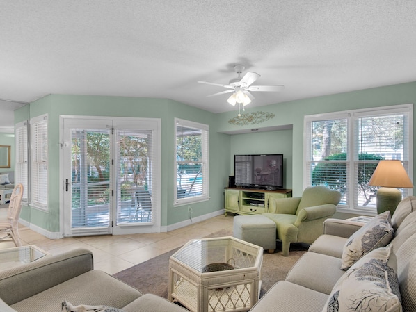 Large Flat Screen TV in Living Area