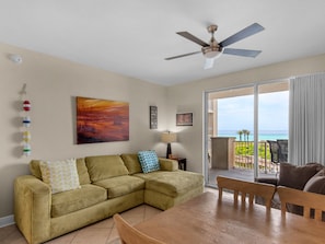 Living Area with Private Balcony